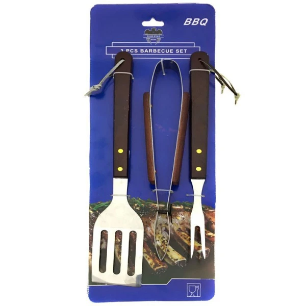 Набор для барбекю 3пр (вилка, лопатка, щипцы) 49*18см металл/дерево 366-3/JC-12350 (54) Набор для барбекю 3пр (вилка, лопатка, щипцы) 49*18см металл/дерево 366-3/JC-12350 (54)