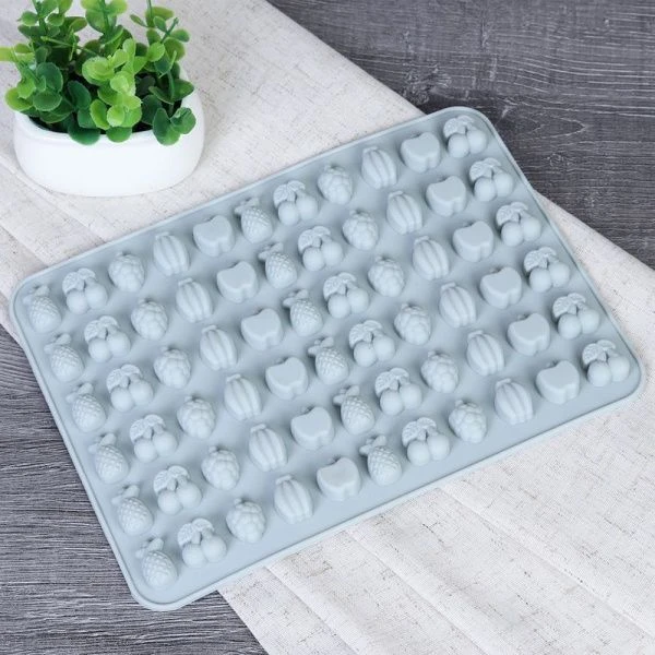 Форма для конфет и мармелада 54 ячейки 20,7*15см силикон ФРУКТЫ HL-137 (300)