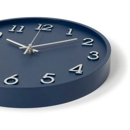 Часы настенные 28см пластик РУБИН Классика синие (10)