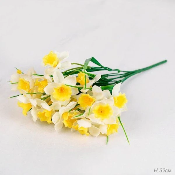 Цветы искусственные Букет нарциссов 32см пластик ZJ3176 (2/600)