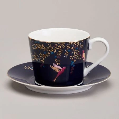 Чайный набор 2пр фарфор Golden Birds на 1 персону 220мл (18)
