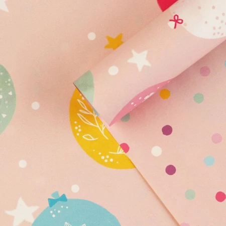 Бумага упаковочная глянцевая 70*100см двухсторонняя Воздушные шары (10)