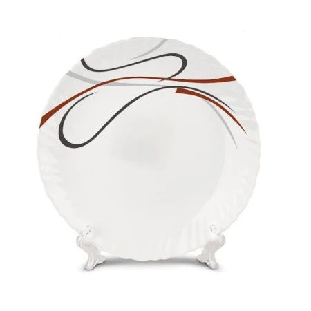 Тарелка мелкая 19см стеклокерамика ГЕОМЕТРИЯ плоская круглая (6/72)