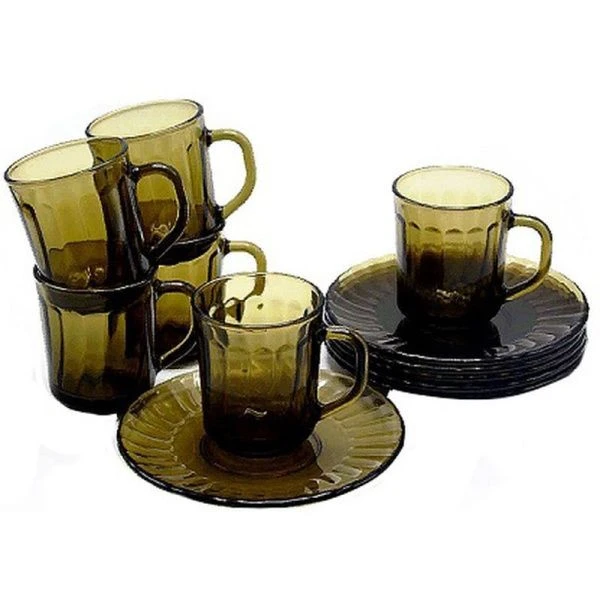 Чайный набор 12пр стекло ELICA на 6 персон 240мл (1)