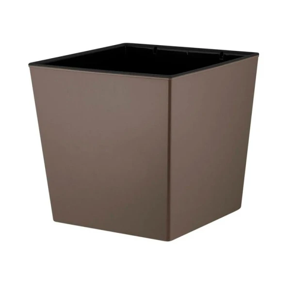 Горшок для цветов 11,6л 250*250мм пластик London Cube французский платан c дренажной вставкой