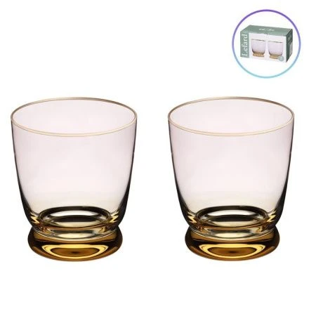 Стаканы набор 2шт 360мл стекло Twist & Shine розовый (20)