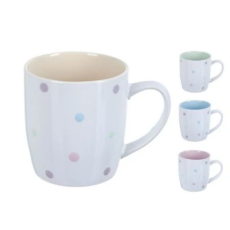 Кружка 390мл керамика ВЕСЕЛЫЙ ГОРОШЕК 4вида (12/36)