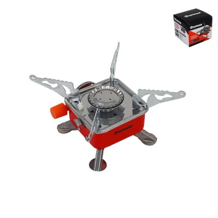 Плитка газовая портативная металл с цанговым захватом 12*12*10см (2/24)