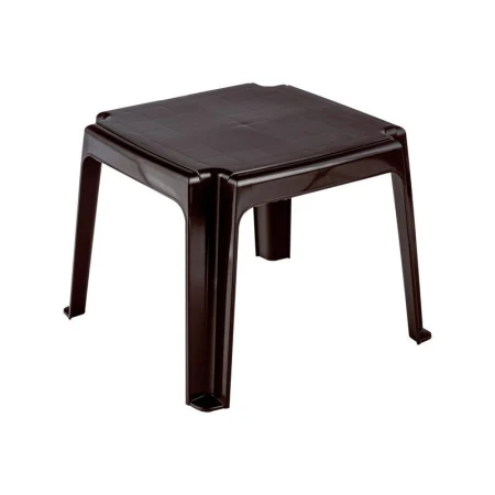 Столик для шезлонга пластик 45*45*38см шоколадный (1)