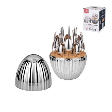 Набор столовых приборов 24пр нерж.сталь серебро (4)