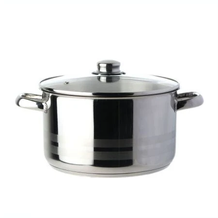 Кастрюля 6,5л 24*14см нерж.сталь Arian Lion стекл.крышка 001-193 (8)