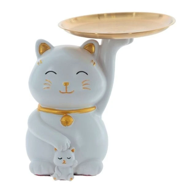 Подставка для мелочей Кошка с подносом 18*14,5*16,5см металл (6)