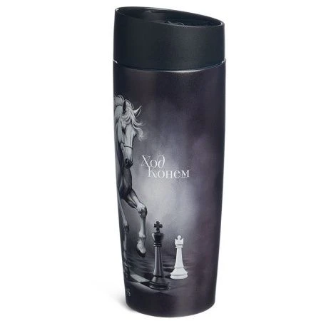 Термокружка 360мл нерж.сталь ХОД КОНЕМ (24)