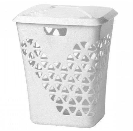 Корзина для белья 60л пластик ВЕНЕЦИЯ мраморная 37*55*47см (6)