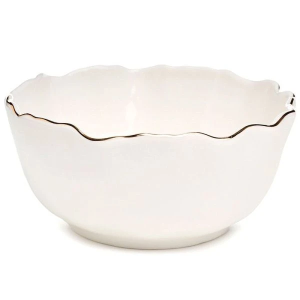 Салатники набор 2шт 350мл 12,5*5,5см фарфор Charm с золотой отводкой (24)