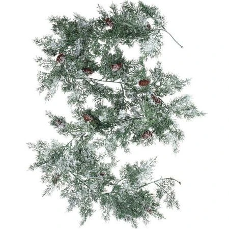 Ветка еловая искусственная 178см заснеженная с шишками SDTT108A (25/100)