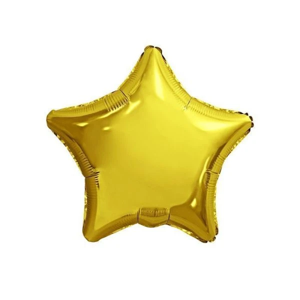 Шар фольгированный Звезда 19" (48см) золото (25)