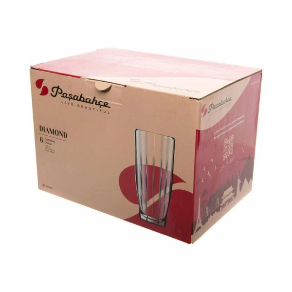 Стаканы набор 6шт 315мл стекло ДАЙМОНД (4) Стаканы набор 6шт 315мл стекло ДАЙМОНД (4)