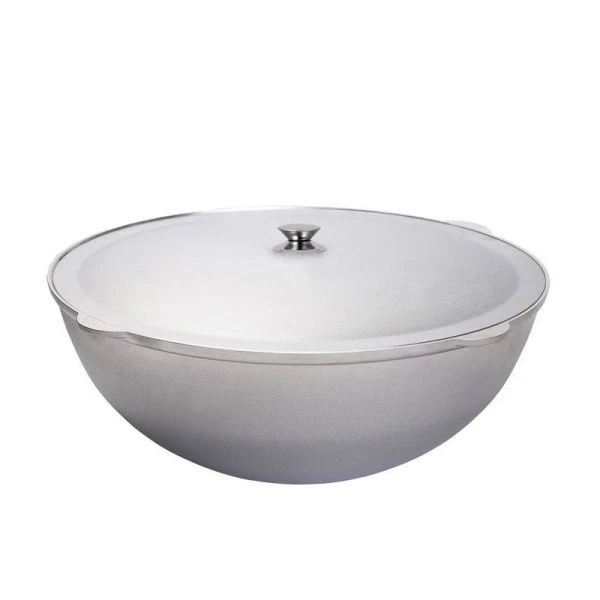 Казан для плова 15л алюминий с крышкой (2)