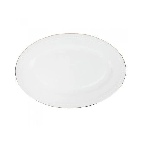 Блюдо 31*20,5*2,7см фарфор Prime с золотой отводкой (4/24)