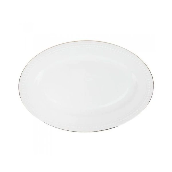 Блюдо 31*20,5*2,7см фарфор Prime с золотой отводкой (4/24)