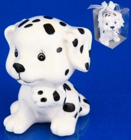яяяФигурка Собака Далматинец сидячий 8см в п/у с бантиком (96)