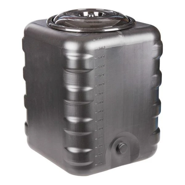 Бак для душа 150л пластик квадратный чёрный (2)