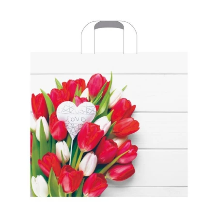 Пакет с петлевой ручкой 38*34+3см полиэтилен С любовью ПТЛ53168 (50/500)