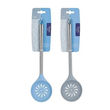 Шумовка 34*9*1,5см силикон Sky мет.ручка 2 вида (72) ВЫВОД