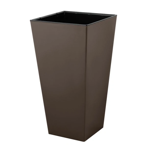 Горшок для цветов 19,4л 250*250*470мм пластик London Cube французский платан c дренаж.вставкой