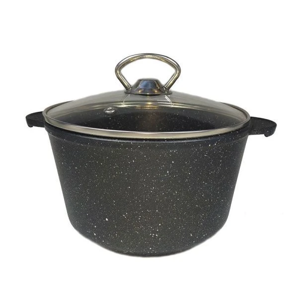 Кастрюля 3л алюминий АП ГРАНИТ МЕЧТА со стекл.крышкой 20см Dariis СБВР-300 (3)