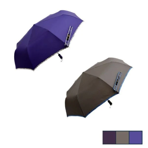 Зонт женский суперавтомат 3 сложения 9 спиц однотонный board 1010 Royal Umbrella (12)