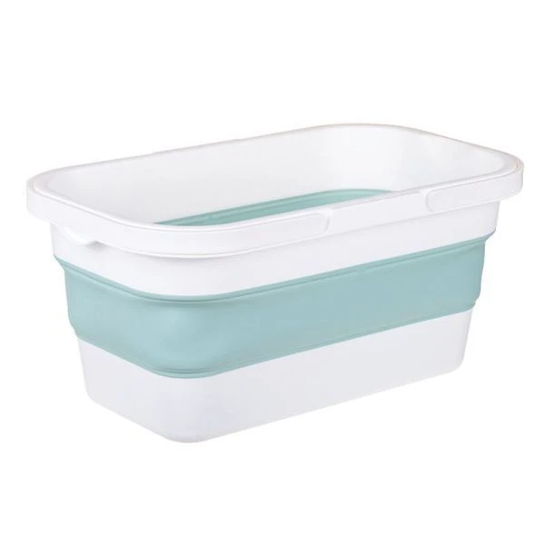 Ведро складное 16л 470*280*75мм пластик ФЛЕКС морская волна прямоугольное (5) Ведро складное 16л 470*280*75мм пластик ФЛЕКС морская волна прямоугольное (5)