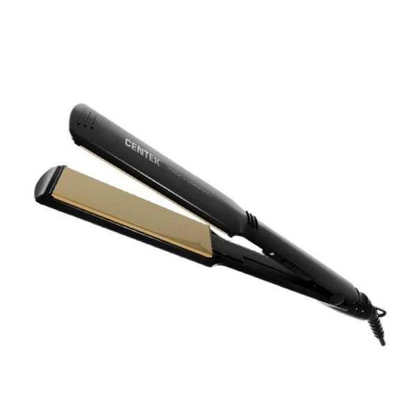 Выпрямитель для волос пластик Centek CT-2030 черный 60Вт, плавающие керам. пластины, LED (6)