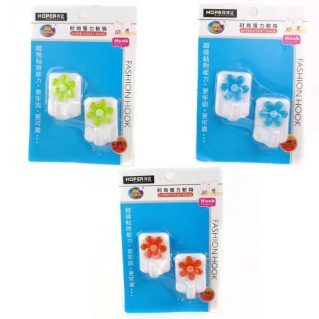 яяяНабор крючков 2шт. Цветок на блистере (микс) JC-1686 (160)