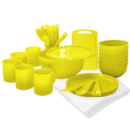 Набор для пикника 38пр на 6 персон ПИР в сумке 270*125*220мм лимон (5) ВЫВОД