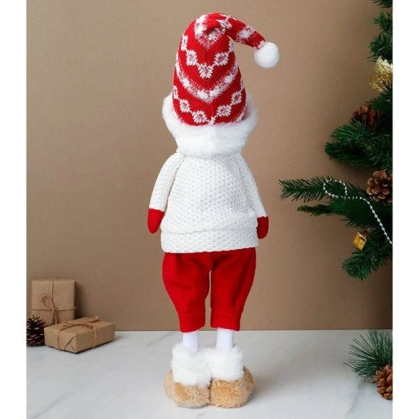 Украшение новогоднее Снеговик 13*12*45см текстиль AW-100 (48)