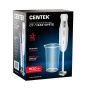 Блендер погружной нерж.сталь Centek CT-1344 белый 600Вт, турбо режим, стакан 600мл (12)