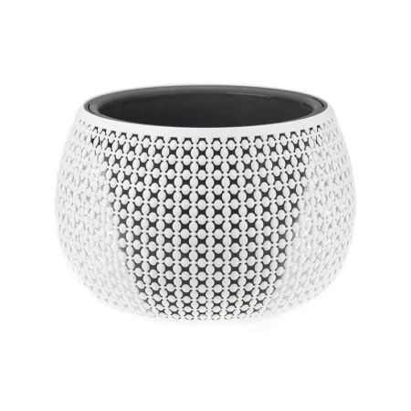 Кашпо 4л d290мм пластик ПИРУЛА Белый с вставкой (4)