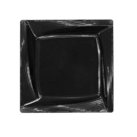 Тарелка 115*115мм набор 6шт пластик Complement Quadro Black квадратная (40)