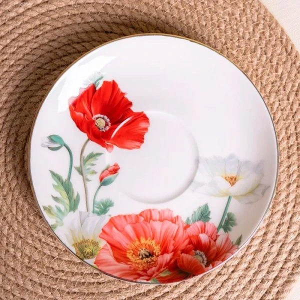 Чайный набор 12пр фарфор МАКИ на 6 персон 330мл (6)