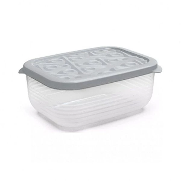 Контейнер пищевой пластик Flexo прямоугольный 1,9л серый (24)