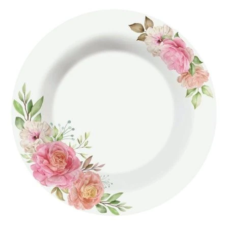 Тарелка мелкая 19см стеклокерамика десертная 7265 (36)