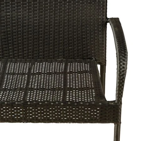 Диван Парис 2-х местный металл , икс.ротанг (до 100кг) черный 64*114*94см GS018 (1)