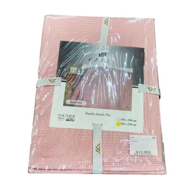 Покрывало 200*210 жаккард бамбук пудровый