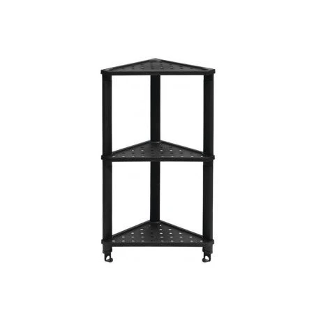 Этажерка 3 секции 365*260*680мм пластик VIKEA черная угловая подвесная (1)