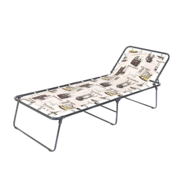 Раскладушка жесткая 1960*730*330мм металл Надин (мax 120кг) рис.Город бежевый арт.С407/89 (1) Раскладушка жесткая 1960*730*330мм металл Надин (мax 120кг) рис.Город бежевый арт.С407/89 (1)