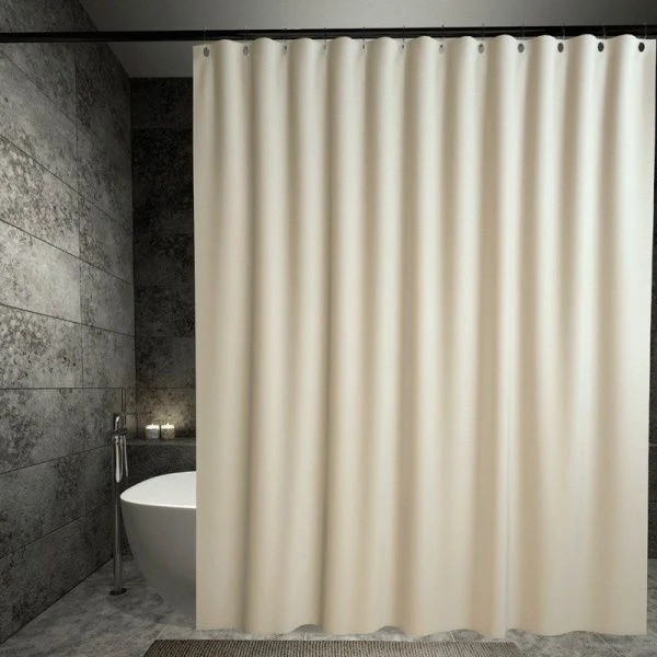 Штора для ванной 240*200см полиэстер с утяжелителем GRAND PREMIUM бежевый