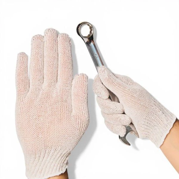 Перчатки рабочие х/б без ПВХ (3-х ниточные, 7,5кл.) (500)