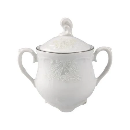 Сахарница 250мл фарфор ПЛАТИНА 0035960-OMAZ2304-Рококо ВЫВОД